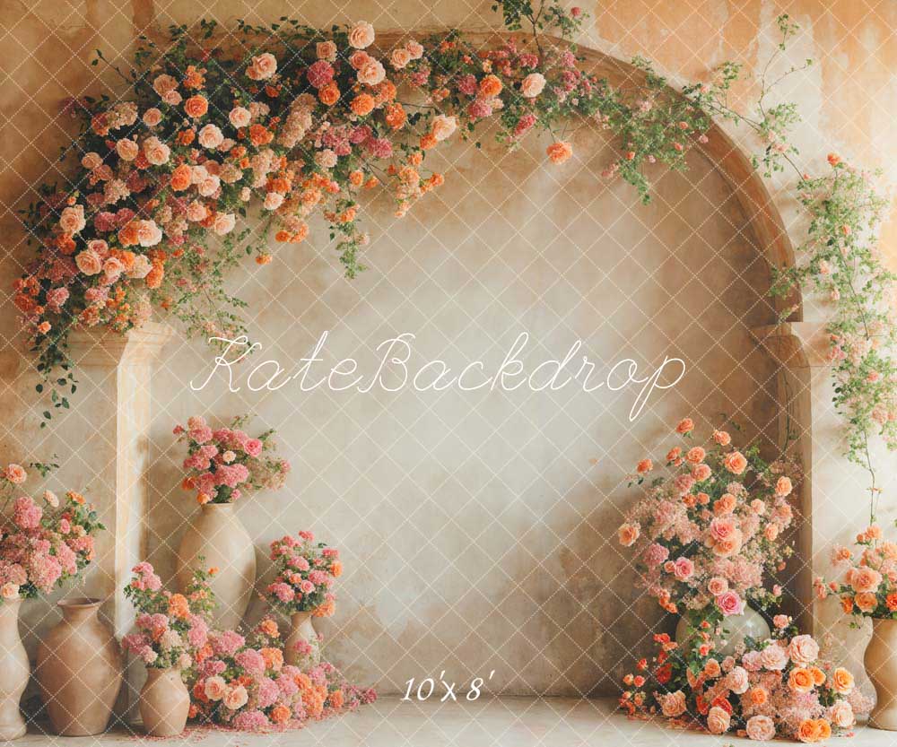 Kate Spring Flowers Arch Wall Backdrop Designed by Emetselch - Image 9
