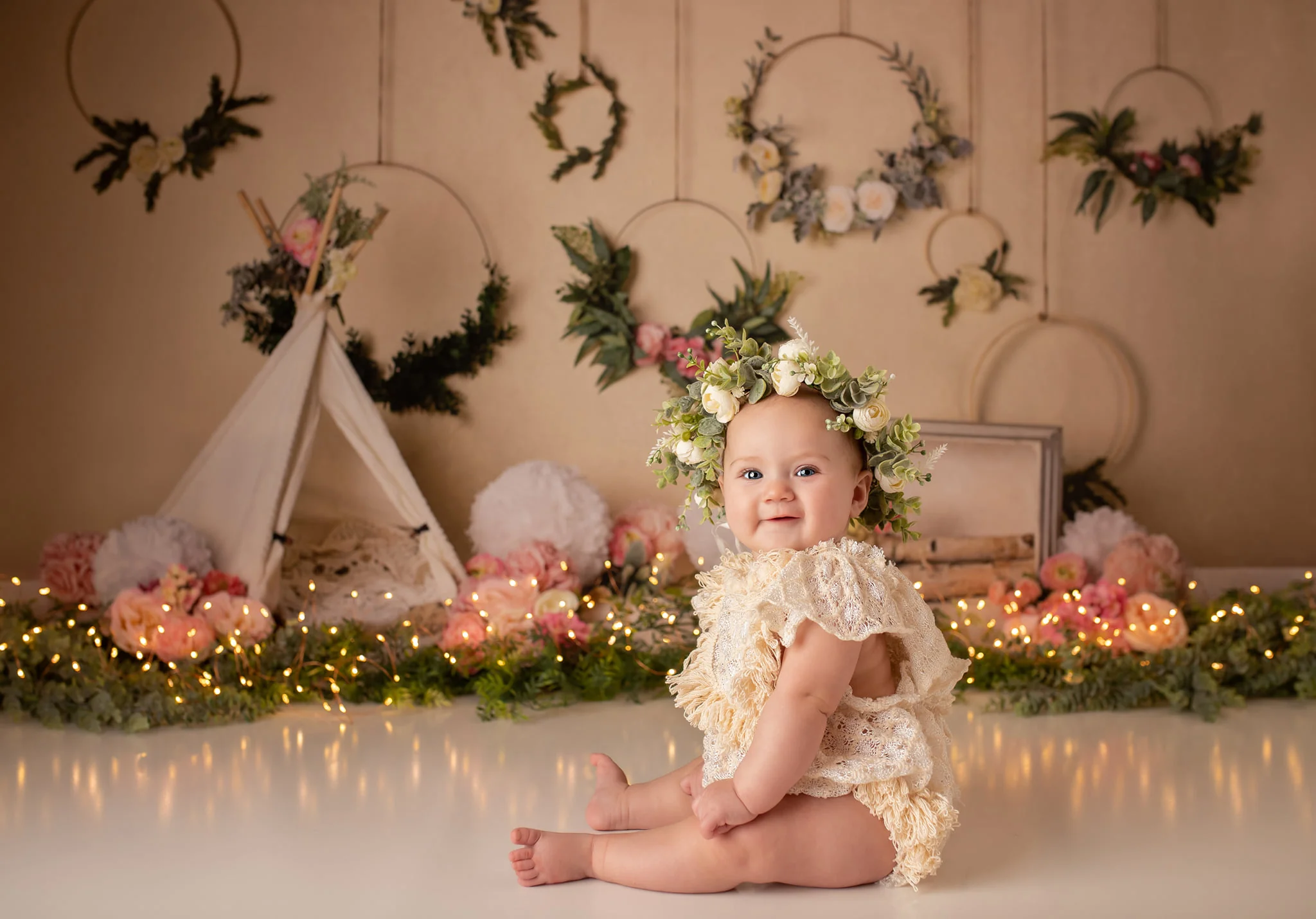 Kate Spring Flowers Camping Children Backdrop Designed by Mandy Ringe Photography - Image 3