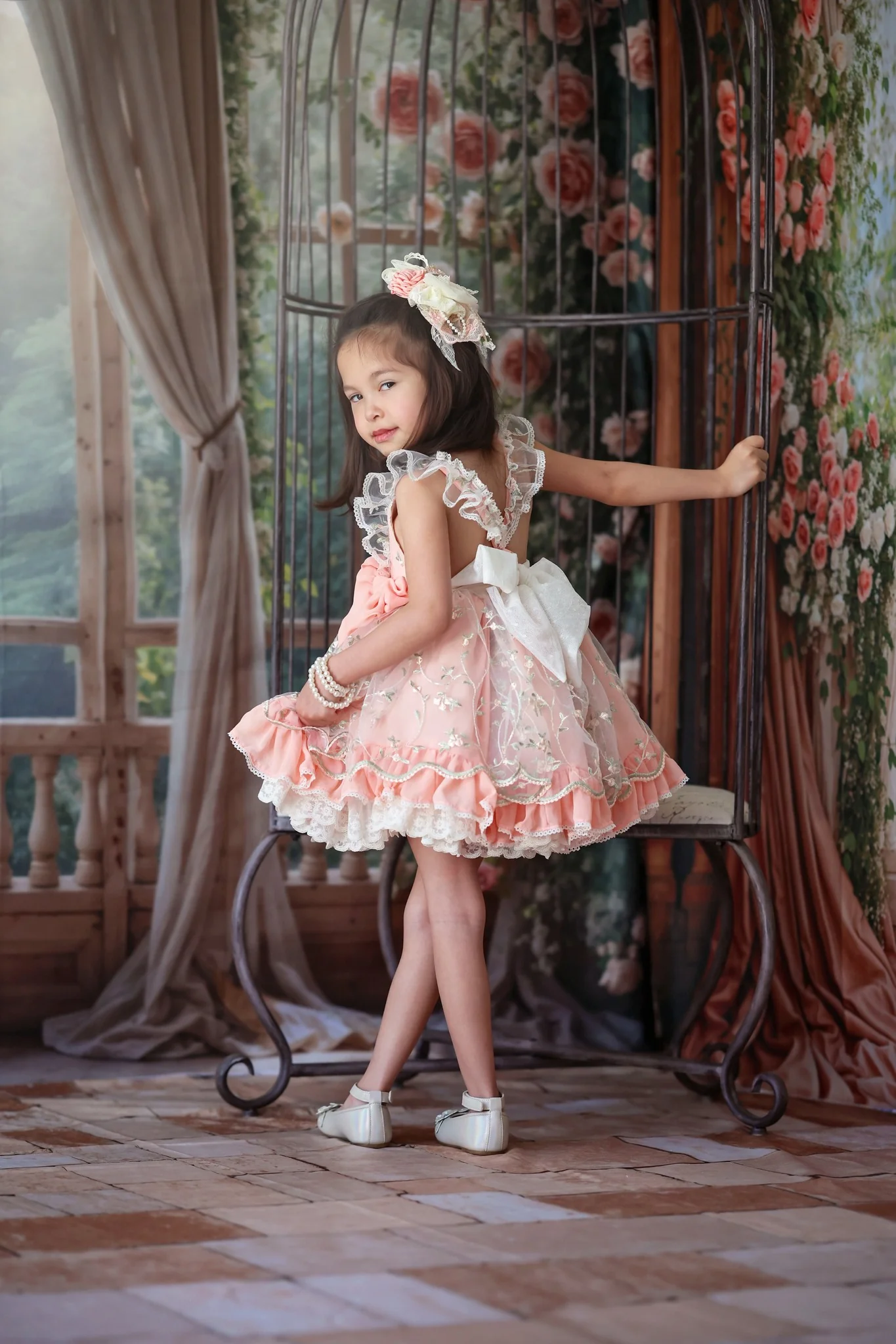 Kate Spring Flowers Curtain Balcony Room Set - Image 3