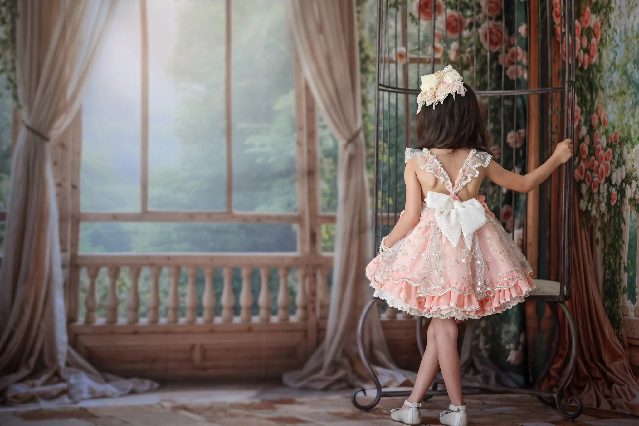 Kate Spring Flowers Curtain Balcony Room Set - Image 4