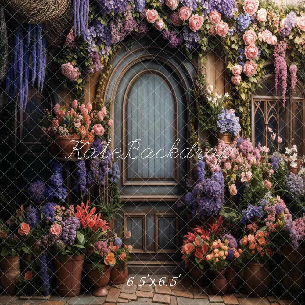 Kate Spring Flowers Door Backdrop Designed by Chain Photography - Image 2