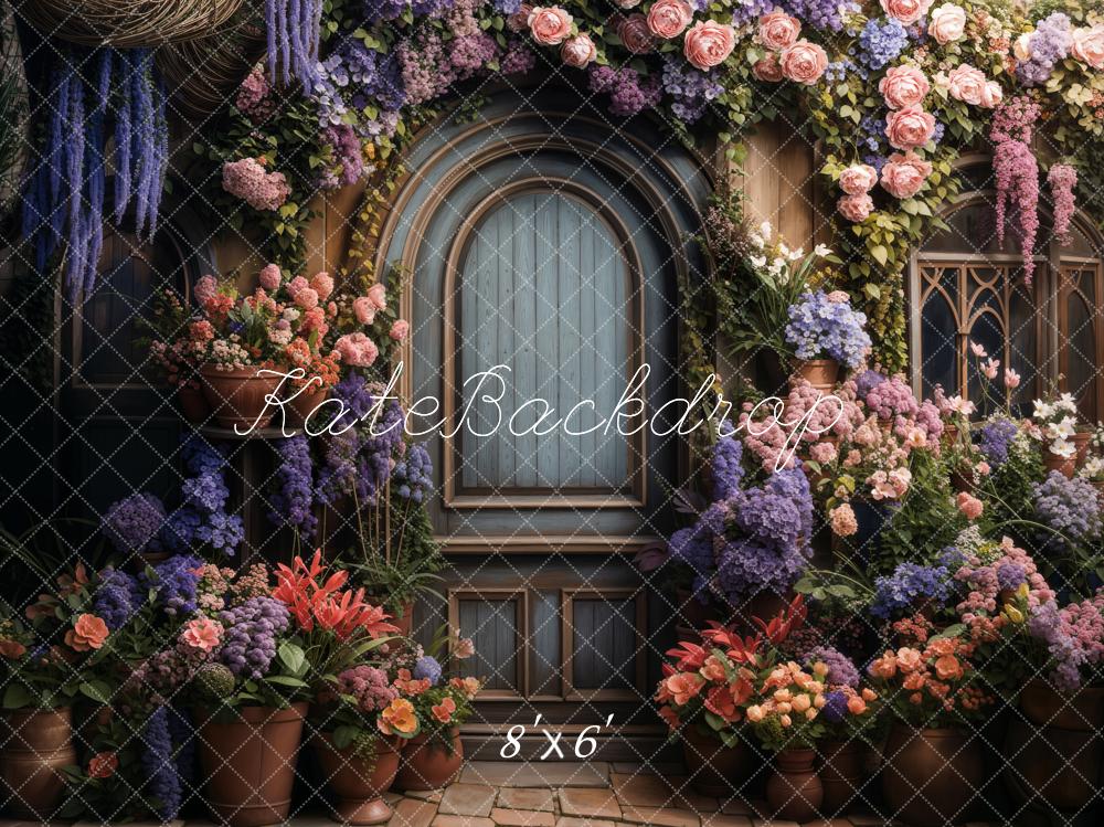 Kate Spring Flowers Door Backdrop Designed by Chain Photography - Image 3
