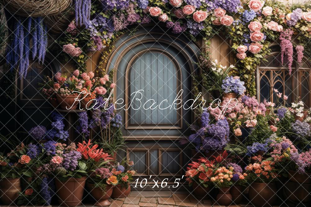 Kate Spring Flowers Door Backdrop Designed by Chain Photography - Image 4