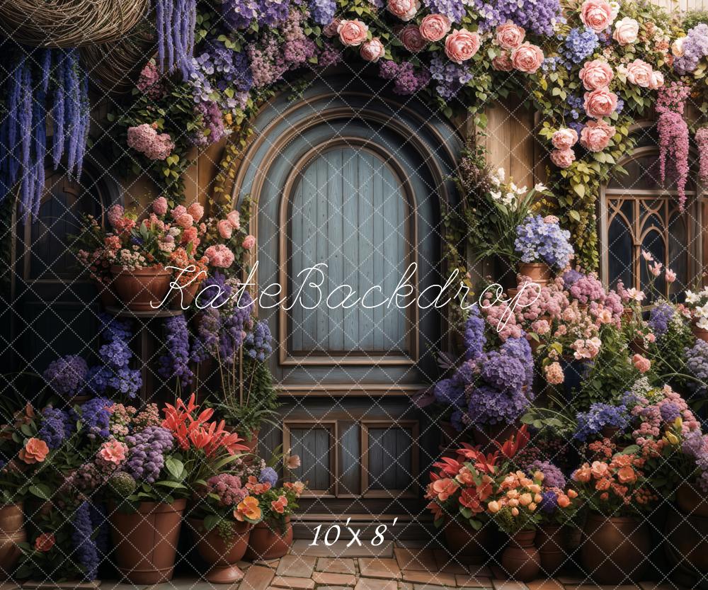 Kate Spring Flowers Door Backdrop Designed by Chain Photography - Image 5