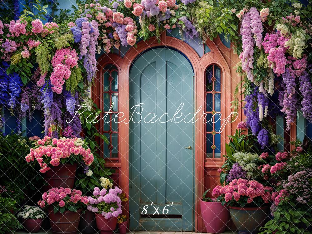 Kate Spring Flowers Front Door Backdrop Designed by Emetselch - Image 3