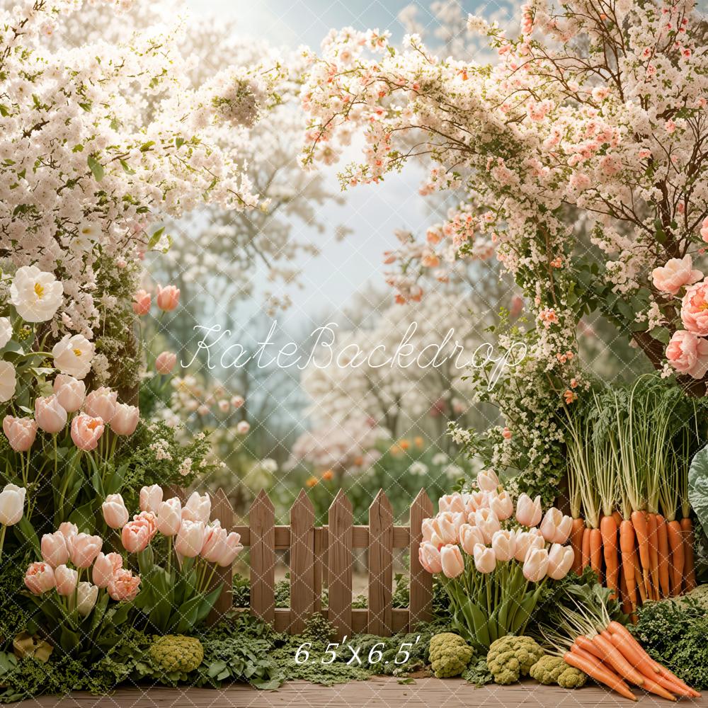 Kate Spring Flowers Garden Vegetables Backdrop Designed by Emetselch - Image 2