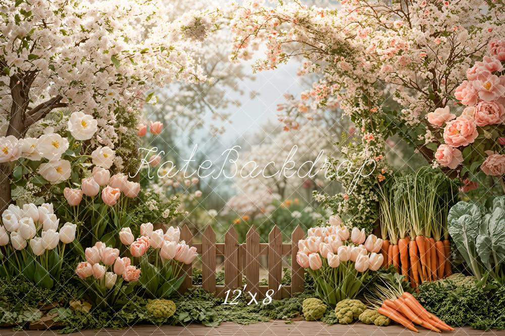 Kate Spring Flowers Garden Vegetables Backdrop Designed by Emetselch - Image 8