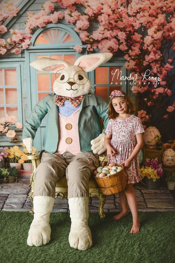 Kate Spring/Easter Flowers House Backdrop Designed by Emetselch - Image 3