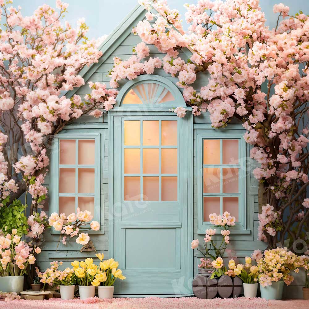 Kate Spring/Easter Flowers House Backdrop Designed by Emetselch - Image 5