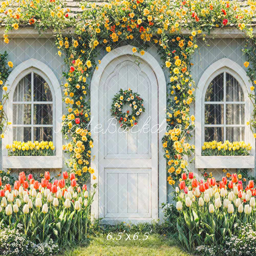 Kate Spring Flowers House Backdrop Designed by Chain Photography - Image 2