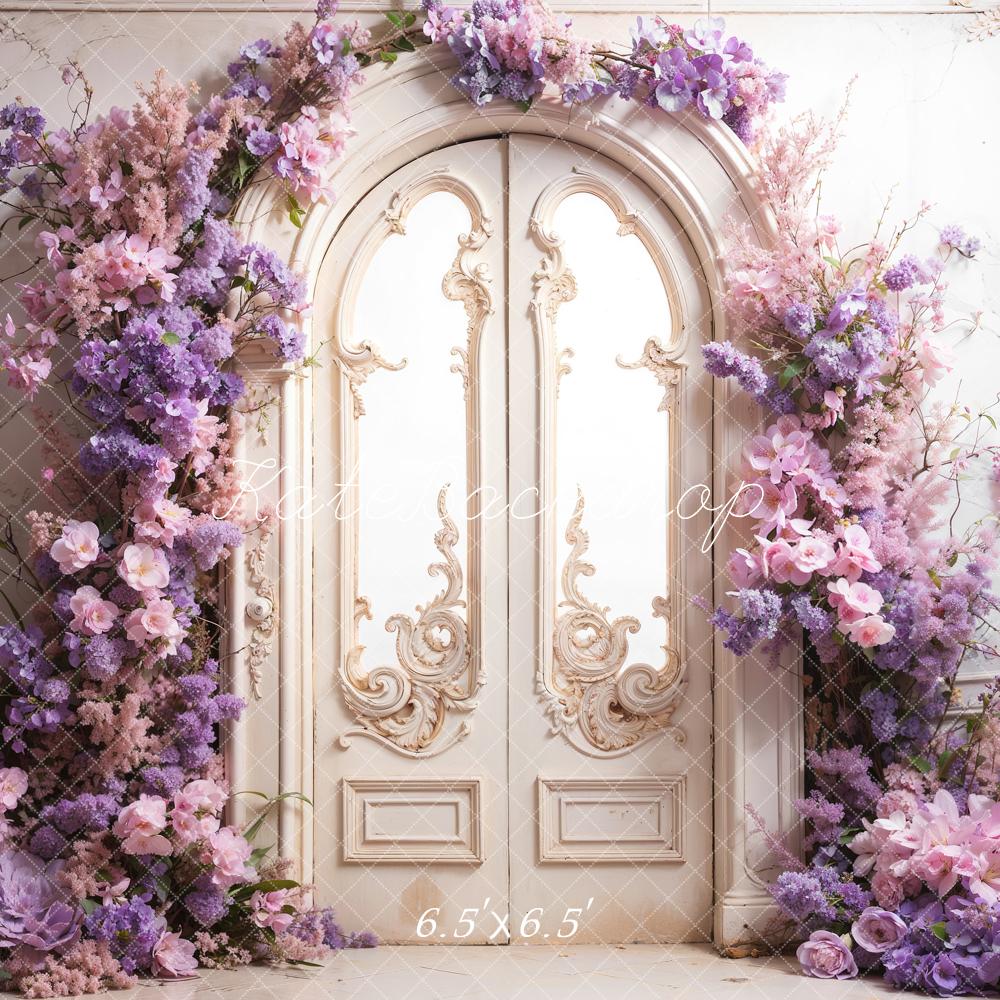 Kate Spring Flowers Retro Door Backdrop Designed by Emetselch - Image 2