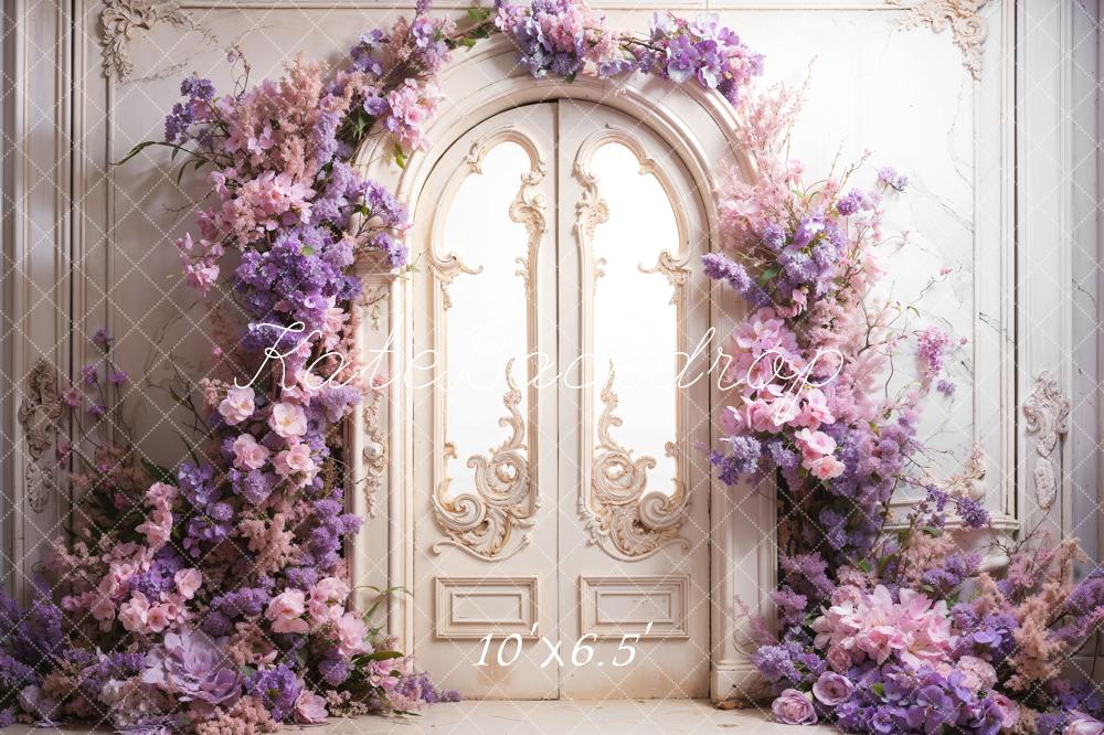 Kate Spring Flowers Retro Door Backdrop Designed by Emetselch - Image 4
