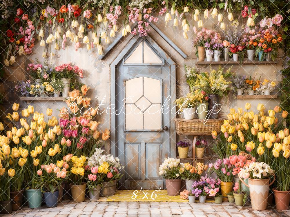 Kate Spring Flowers Tulips Greenhouse Backdrop Designed by Emetselch - Image 6