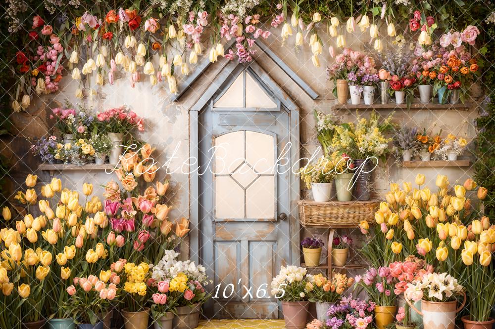 Kate Spring Flowers Tulips Greenhouse Backdrop Designed by Emetselch - Image 7