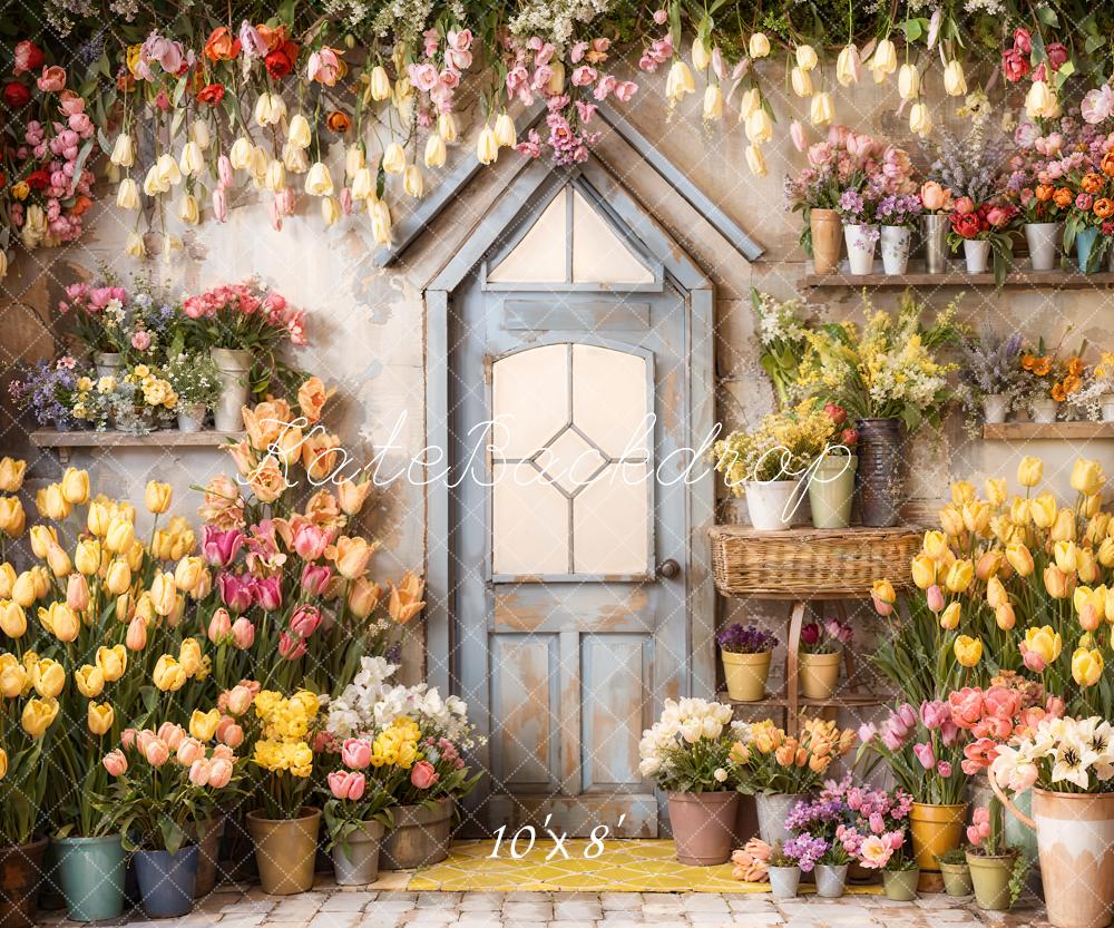 Kate Spring Flowers Tulips Greenhouse Backdrop Designed by Emetselch - Image 8
