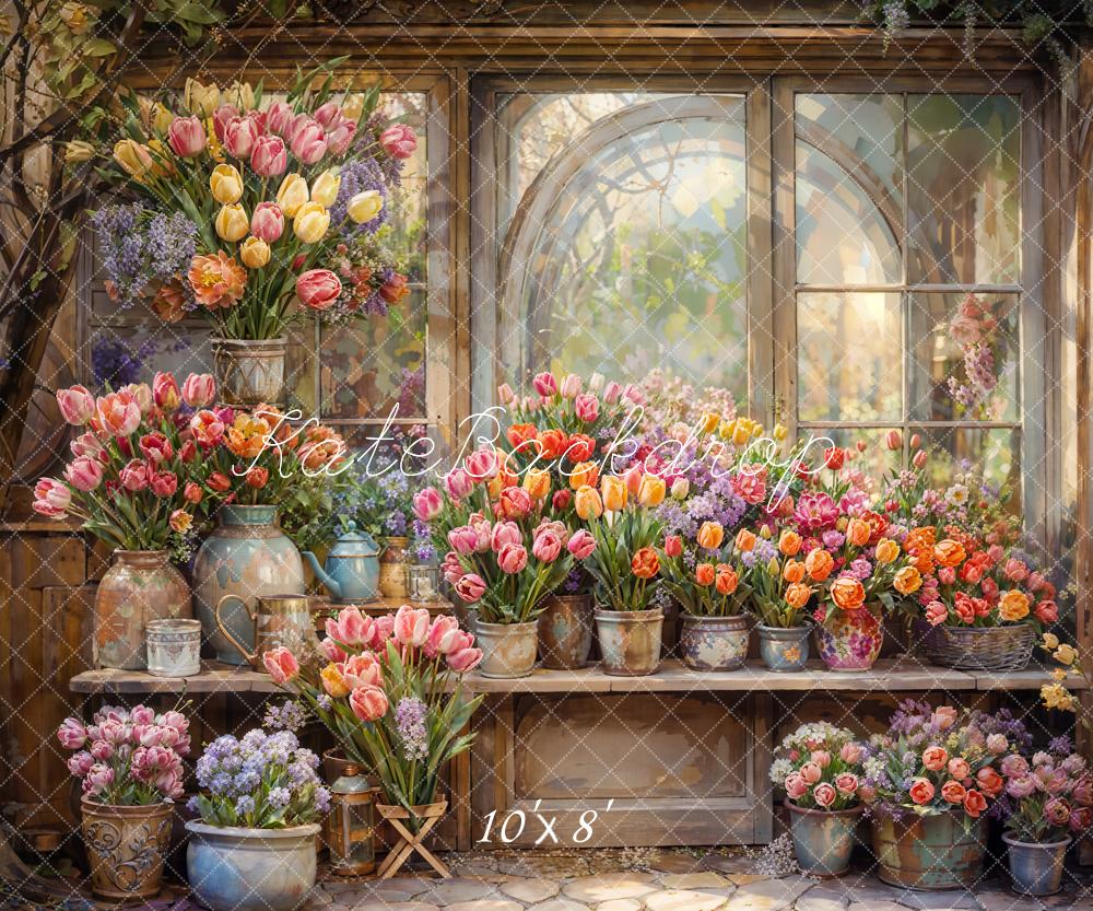 Kate Spring Flowers Window Backdrop Designed by Chain Photography - Image 5