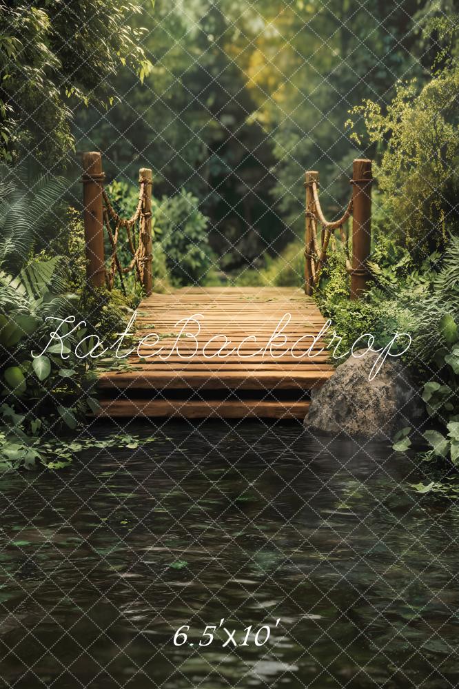 Kate Spring Forest Bridge Lake Backdrop Designed by Emetselch - Image 3