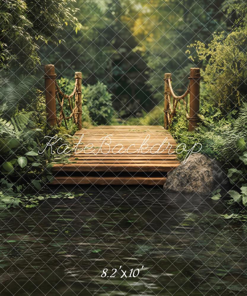 Kate Spring Forest Bridge Lake Backdrop Designed by Emetselch - Image 4