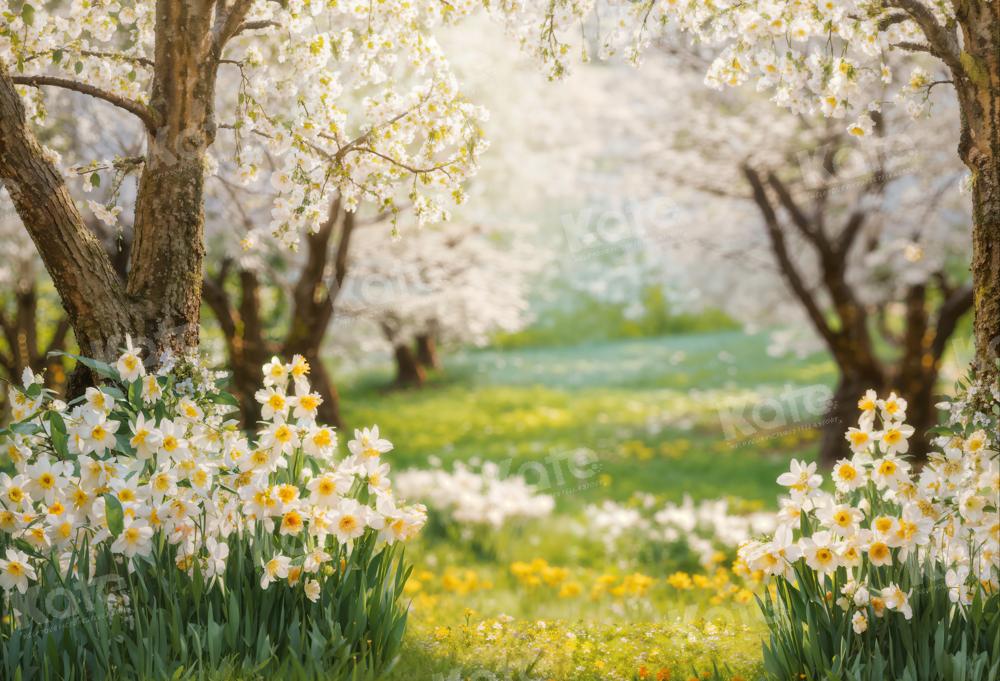 Kate Spring Forest Grass Floral Backdrop Designed by Emetselch - Image 2