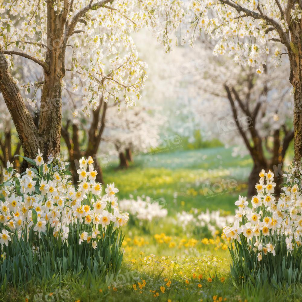 Kate Spring Forest Grass Floral Backdrop Designed by Emetselch - Image 3