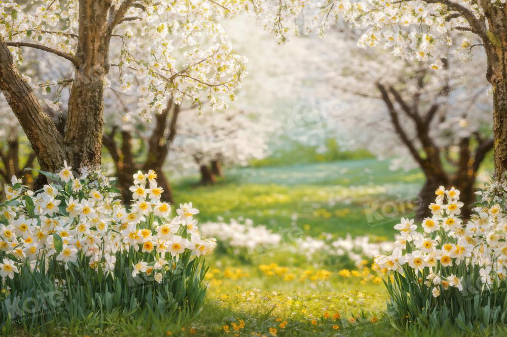 Kate Spring Forest Grass Floral Backdrop Designed by Emetselch - Image 5