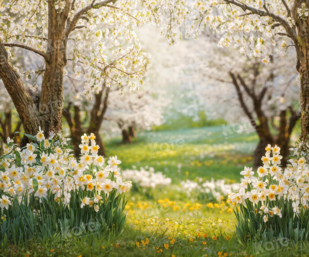 Kate Spring Forest Grass Floral Backdrop Designed by Emetselch - Image 6