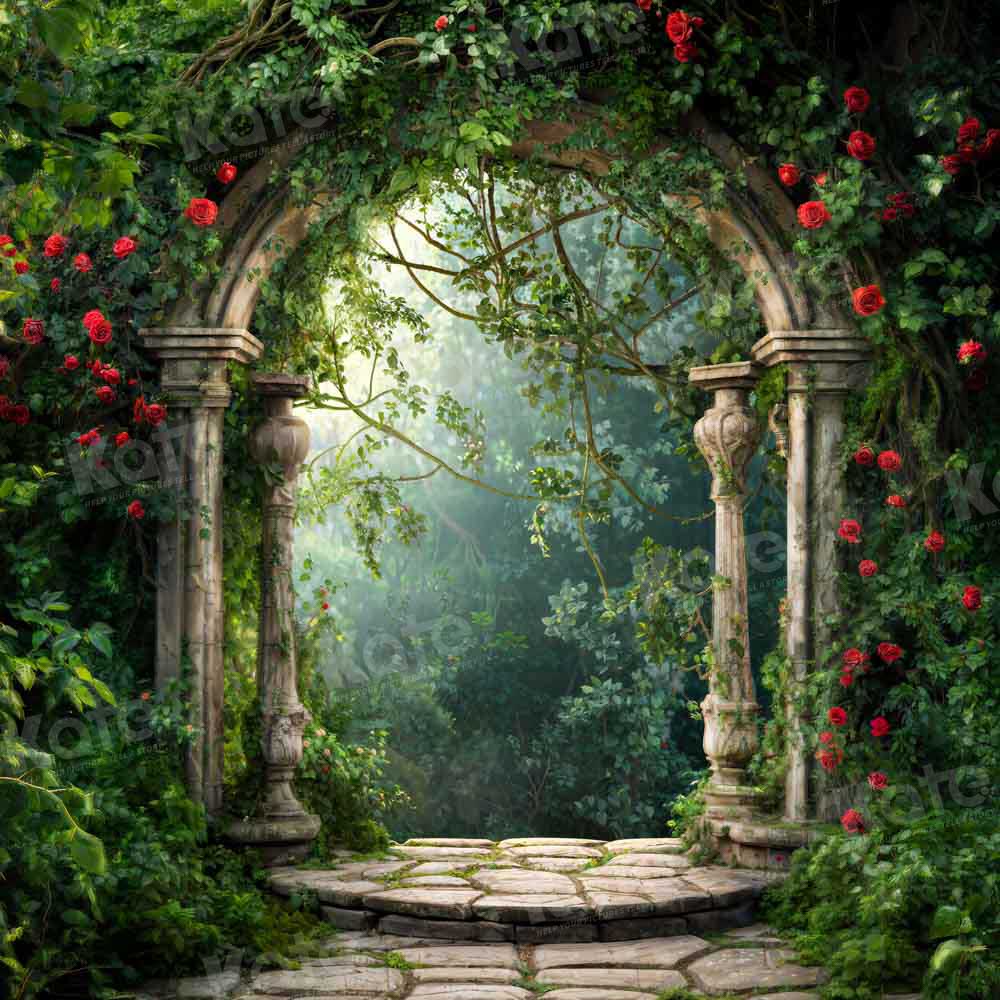 Kate Spring Forest Greenery Flowers Arch Backdrop Designed by Chain Photography - Image 3