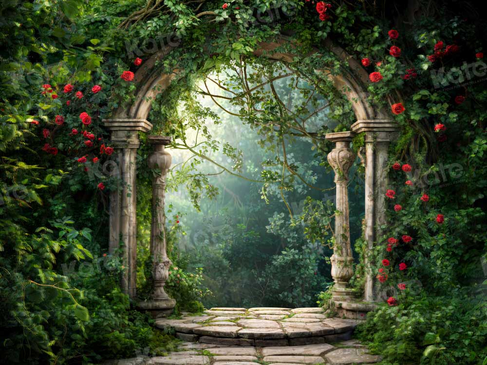 Kate Spring Forest Greenery Flowers Arch Backdrop Designed by Chain Photography - Image 4