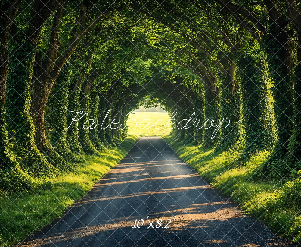 Kate Spring Forest Tunnel Sunlit Path Backdrop Designed by Emetselch - Image 5