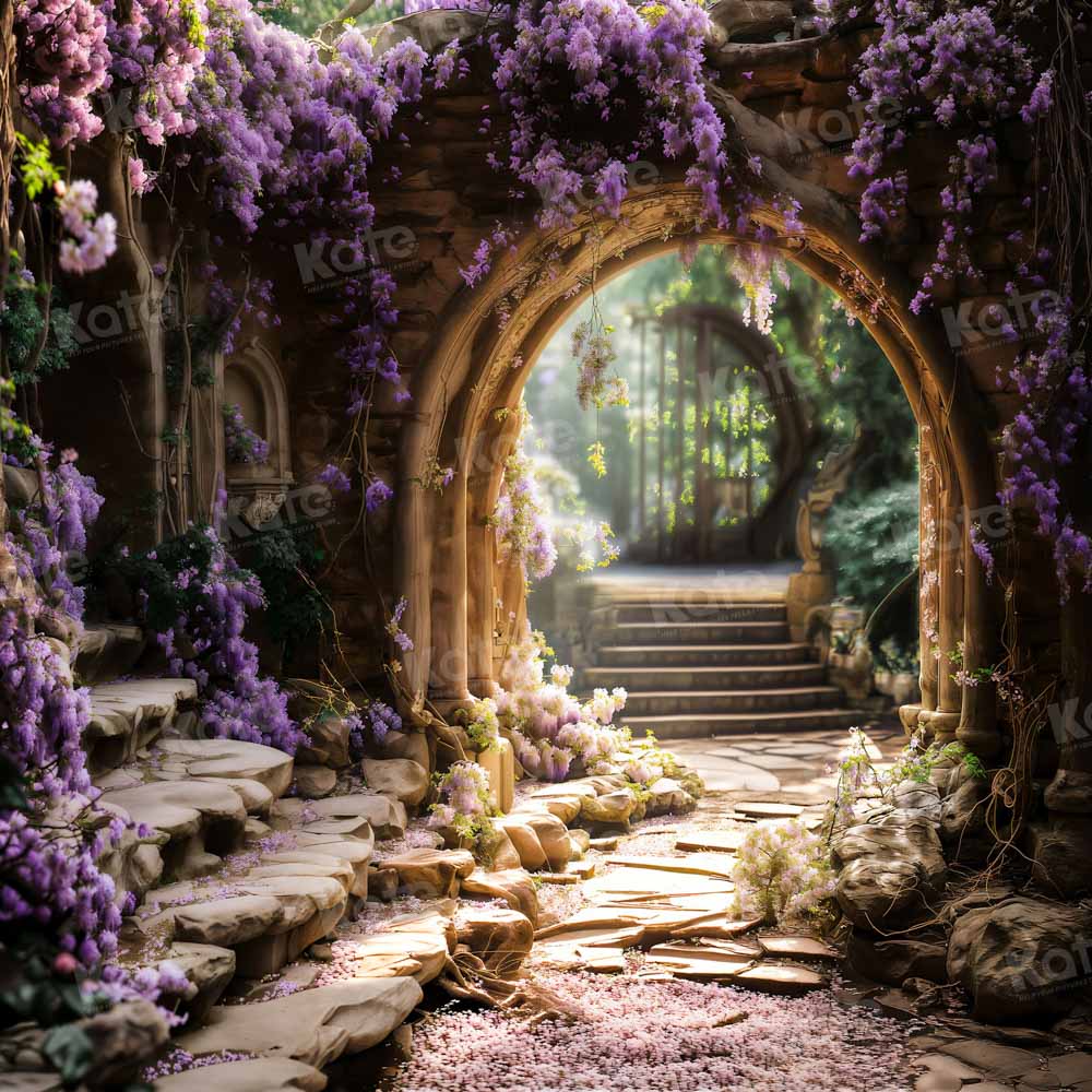 Kate Spring Forest Wisteria Stairs Backdrop Designed by Emetselch - Image 5