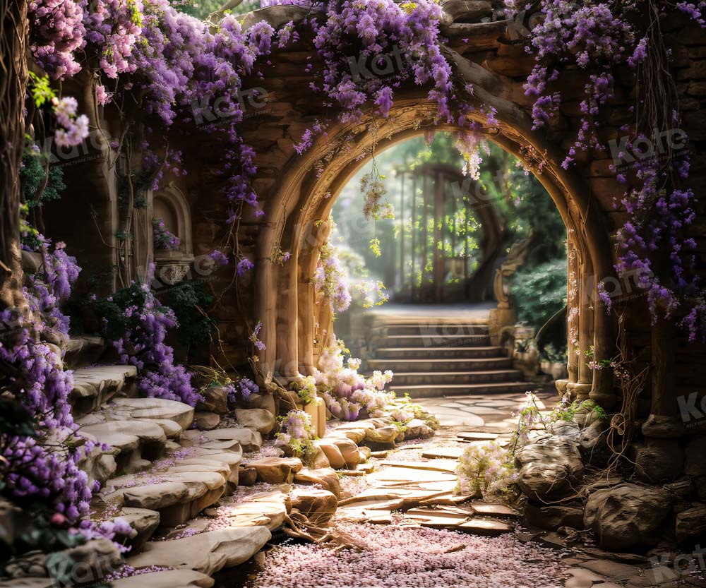 Kate Spring Forest Wisteria Stairs Backdrop Designed by Emetselch - Image 7