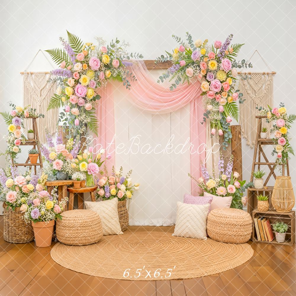 Kate Spring Garand Boho Pastel Floral Backdrop Designed by Emstselch - Image 2