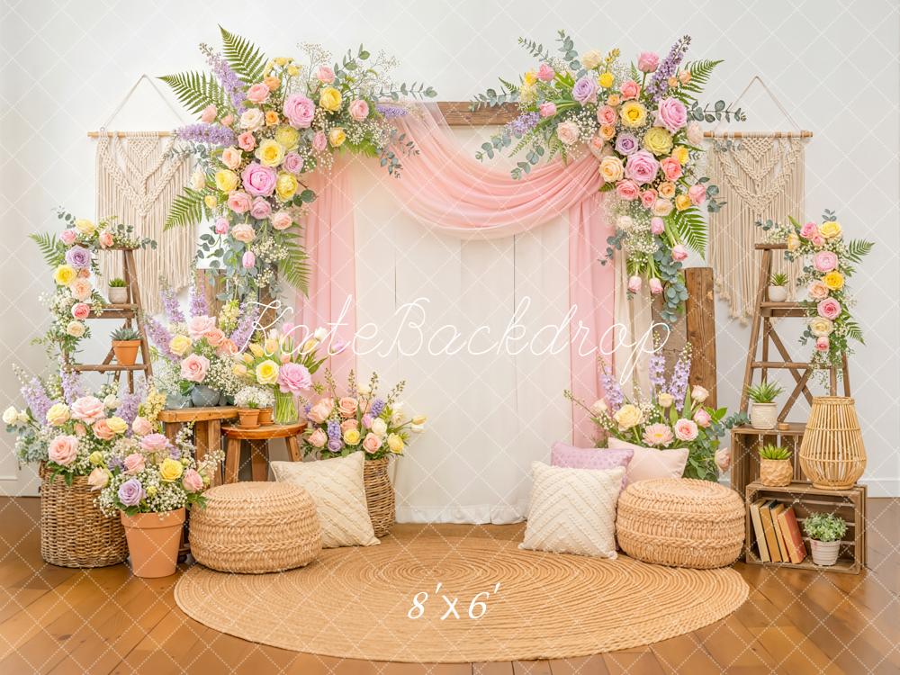 Kate Spring Garand Boho Pastel Floral Backdrop Designed by Emstselch - Image 3