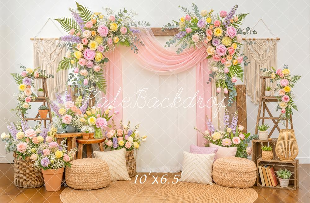 Kate Spring Garand Boho Pastel Floral Backdrop Designed by Emstselch - Image 4