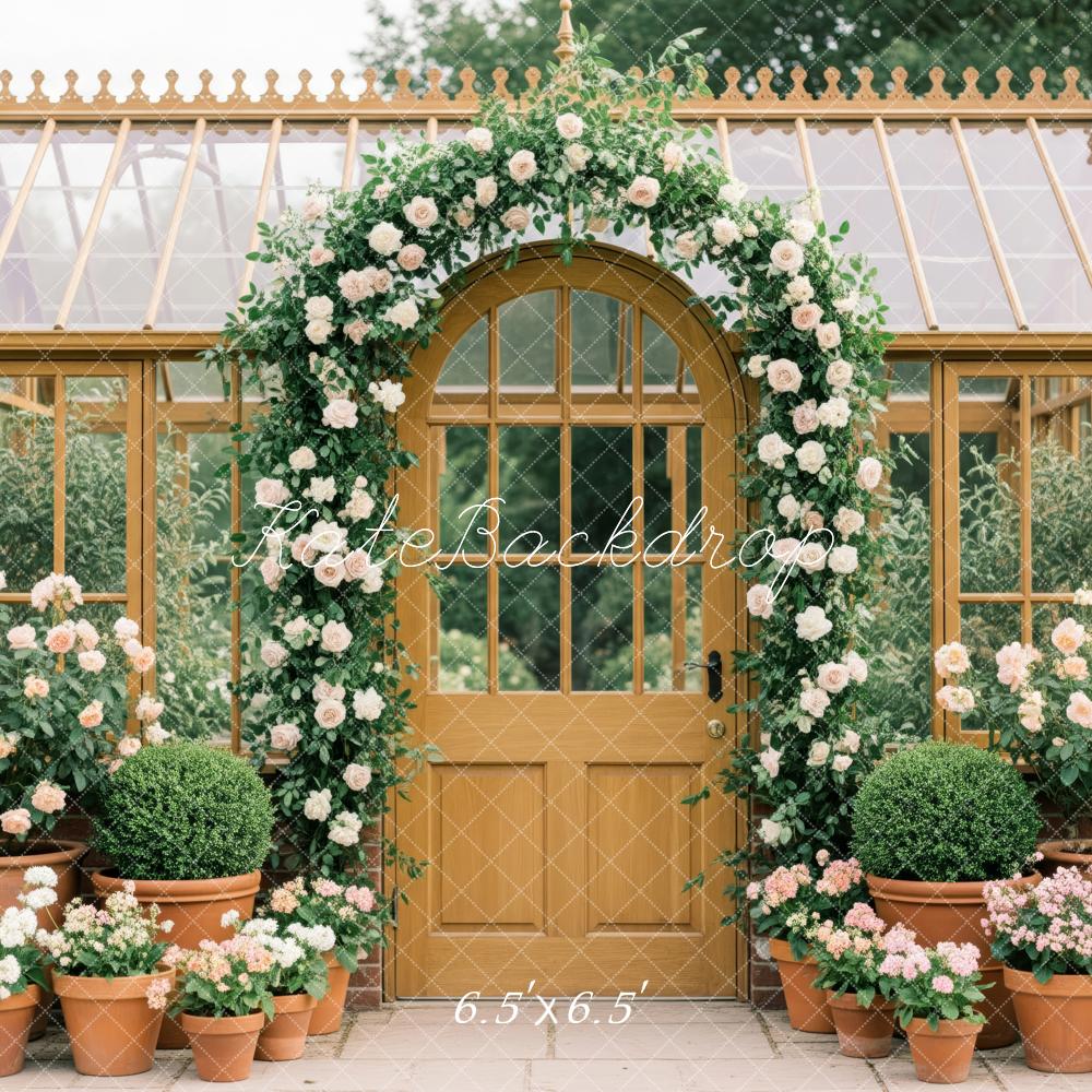 Kate Spring Garand Potted Plants Greenhouse Backdrop Designed by Patty Robert - Image 2
