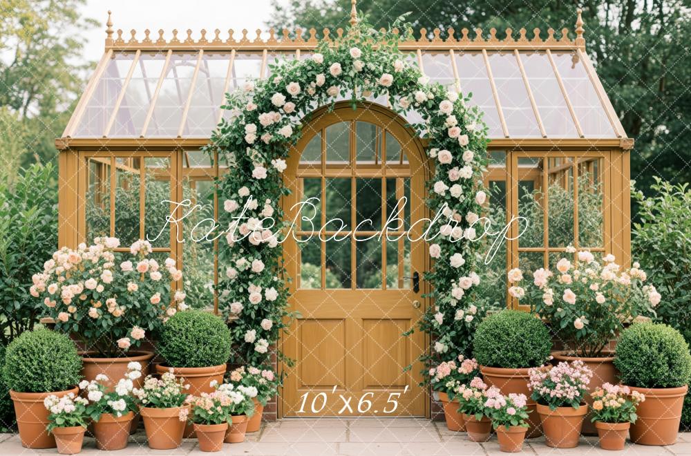 Kate Spring Garand Potted Plants Greenhouse Backdrop Designed by Patty Robert - Image 4