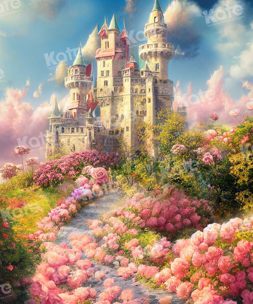 Kate Spring Garden Castle Backdrop Designed by Chain Photography - Image 2