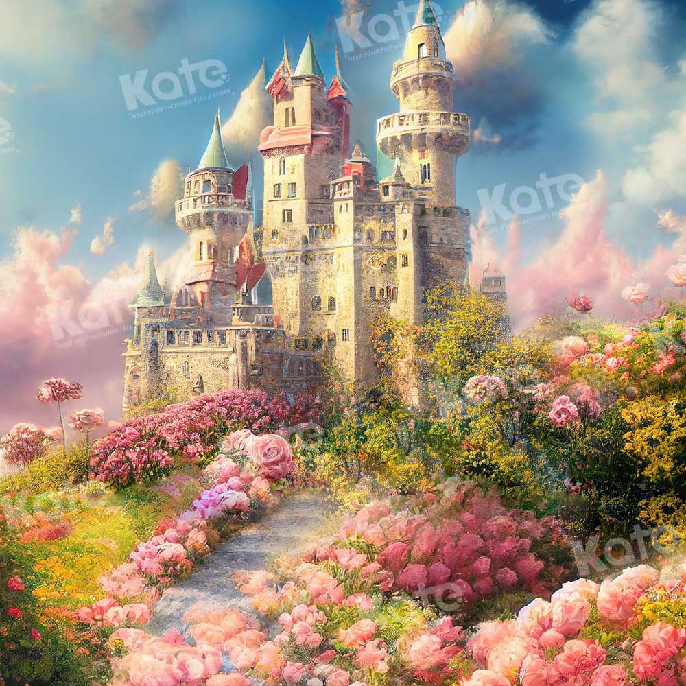 Kate Spring Garden Castle Backdrop Designed by Chain Photography - Image 3