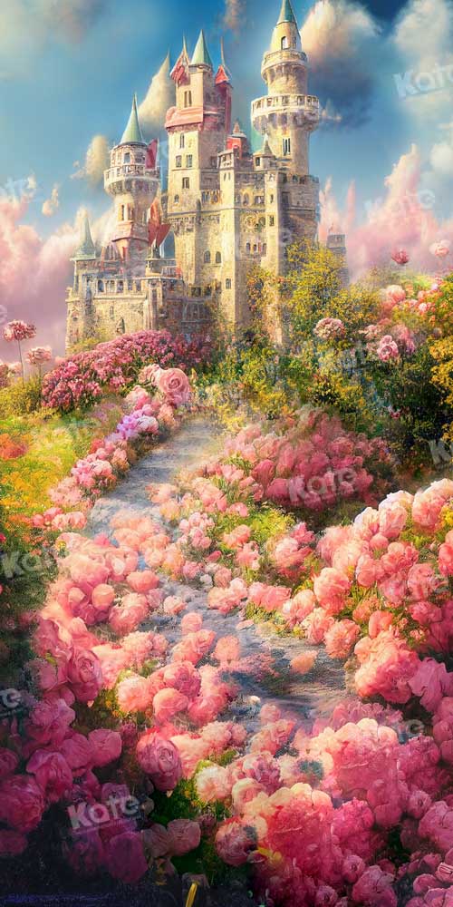 Kate Spring Garden Castle Backdrop Designed by Chain Photography - Image 4