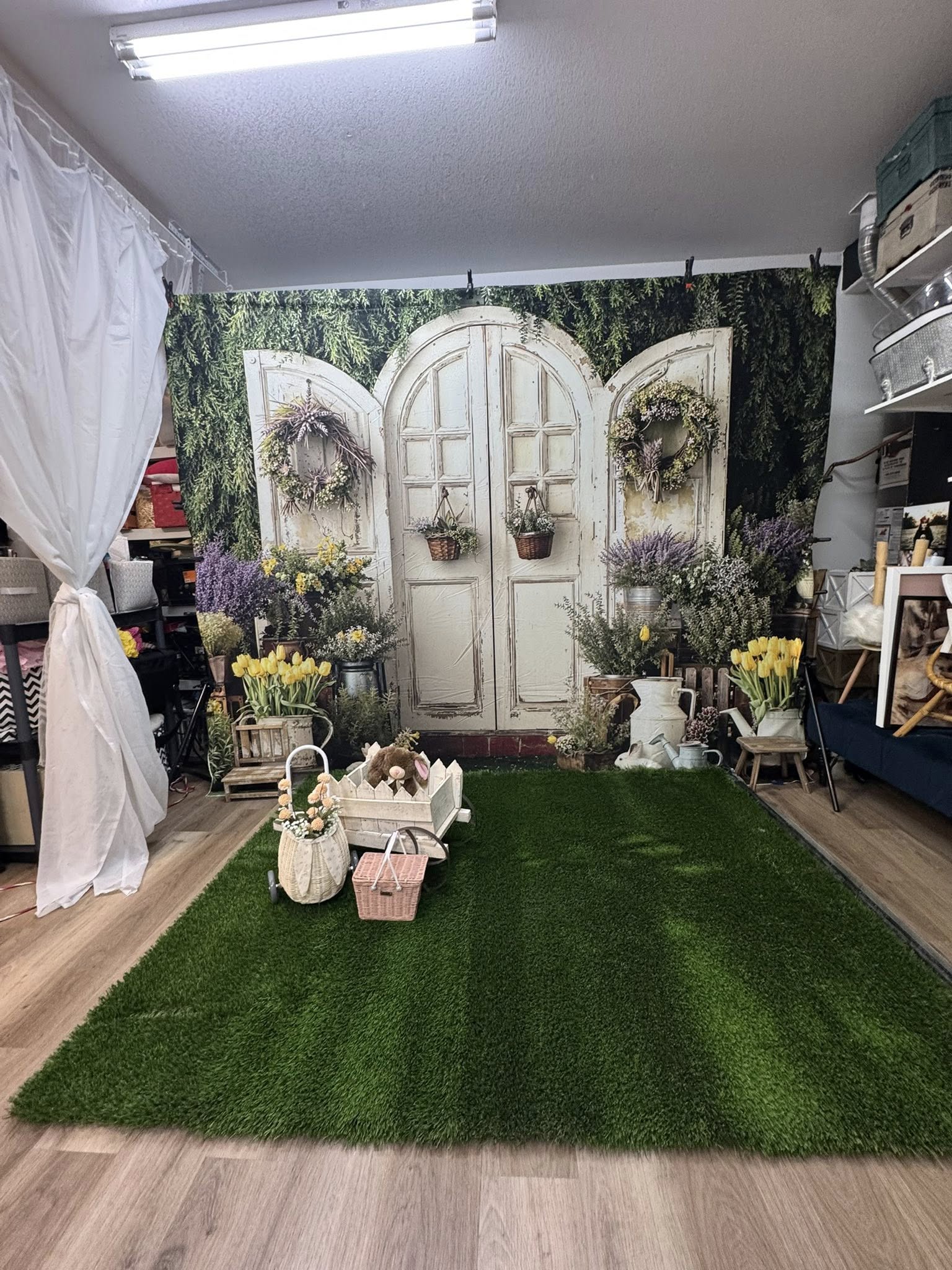 Kate Spring Garden Flowers Rustic Arch Door Backdrop Designed by Emstselch - Image 2