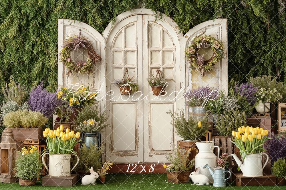Kate Spring Garden Flowers Rustic Arch Door Backdrop Designed by Emstselch - Image 9