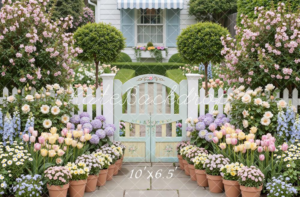 Kate Spring Garden Gate Backdrop Designed by Mini MakeBelieve - Image 4