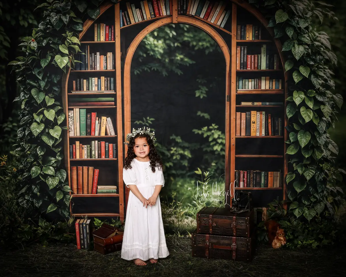 Kate Spring Garden Library Arch Backdrop Designed by Emetselch - Image 3