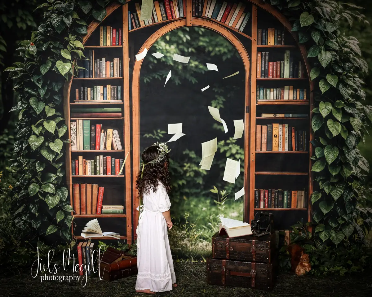Kate Spring Garden Library Arch Backdrop Designed by Emetselch - Image 6