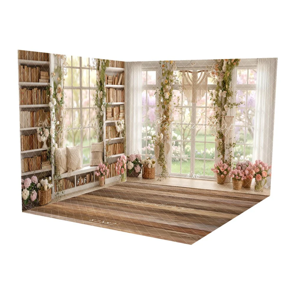 Kate Spring Garland Floral Window Baskets Room Set