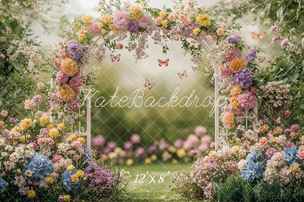 Kate Spring Garland Garden Blossoms Fleece Backdrop Designed by Emstselch - Image 4