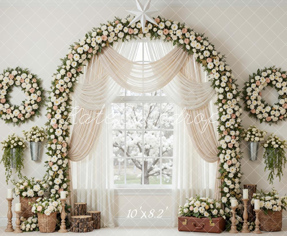 Kate Spring Garland Window Cream Decor Backdrop Designed by Mini MakeBelieve - Image 6