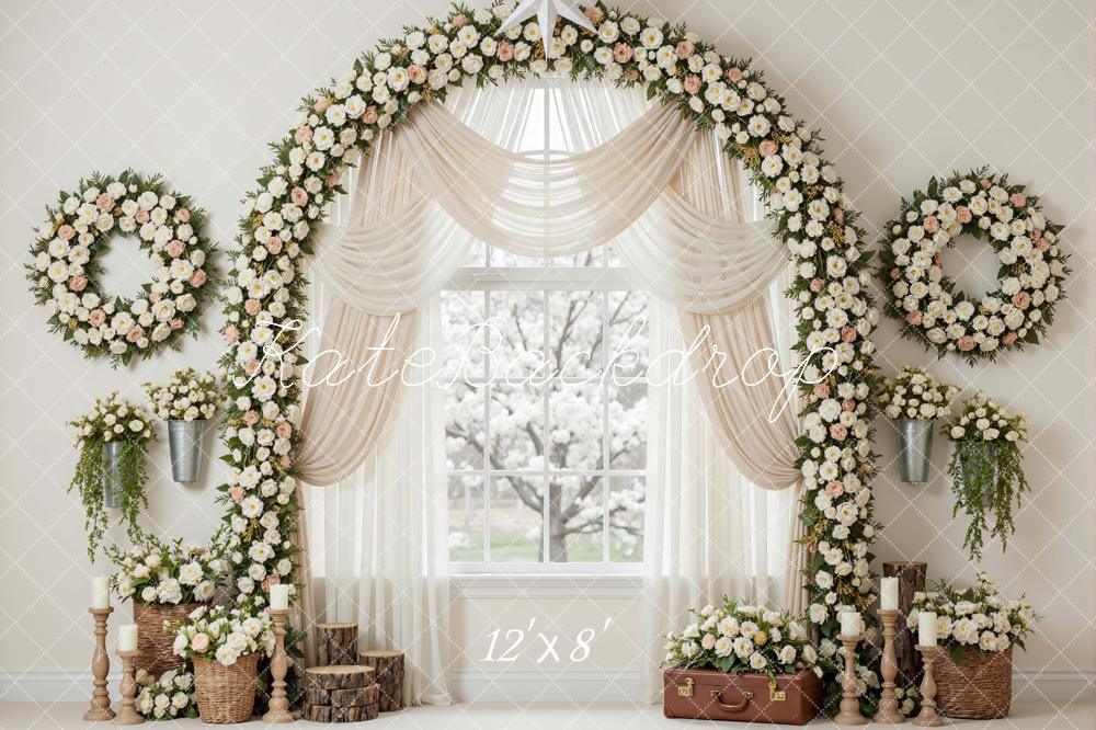 Kate Spring Garland Window Cream Decor Backdrop Designed by Mini MakeBelieve - Image 8