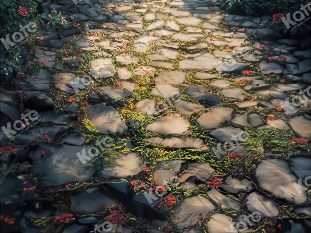 Kate Spring Grass Stone Floor Backdrop Designed by Kate Image - Image 3