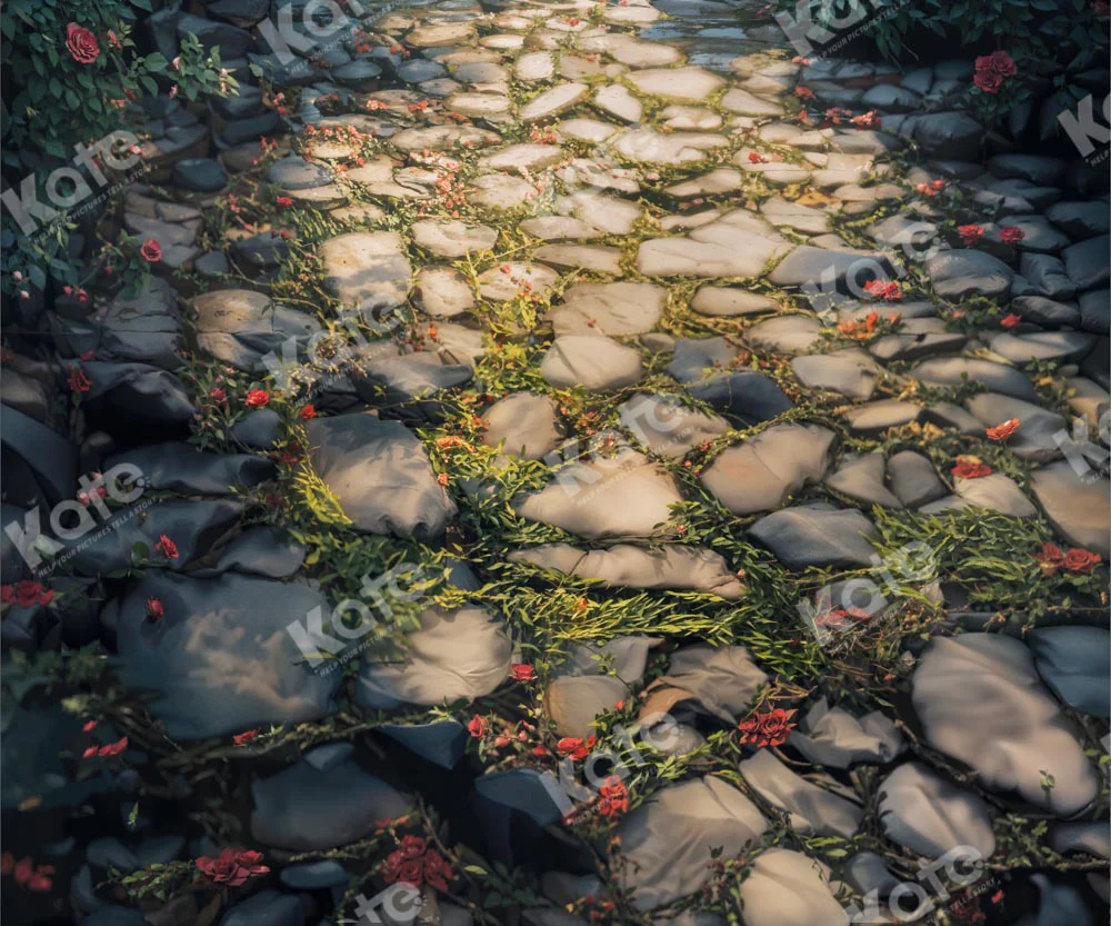 Kate Spring Grass Stone Floor Backdrop Designed by Kate Image - Image 4